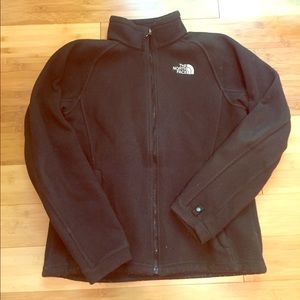 :north face: black fleece zip-up